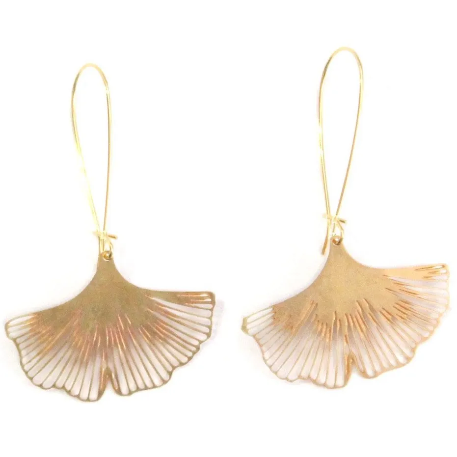 Ginkgo Leaf Earrings
