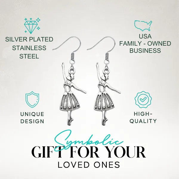 Girls Dance Earrings - Ballet Dancer