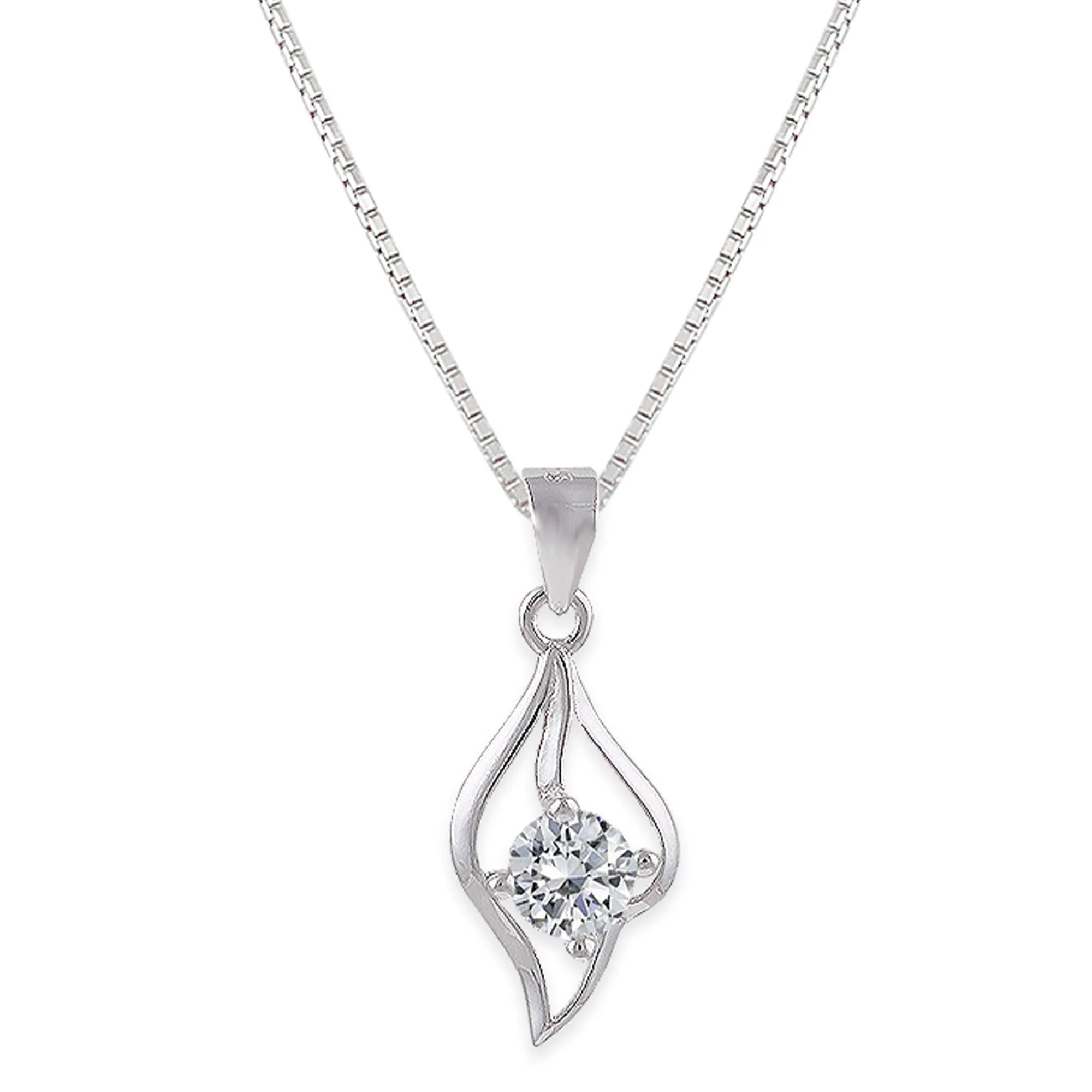 GIVA 925 Sterling Silver Anushka Sharma Falling Dew Necklace with Box Chain |Gifts for Girlfriend, Gifts for Women & Girls| With Certificate of Authenticity and 925 Stamp | 6 Month Warranty*