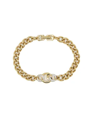 Givenchy Vintage Gold Chain Link Logo Bracelet