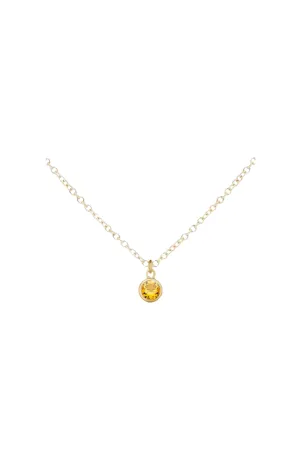 Gold Birthstone Necklace - November