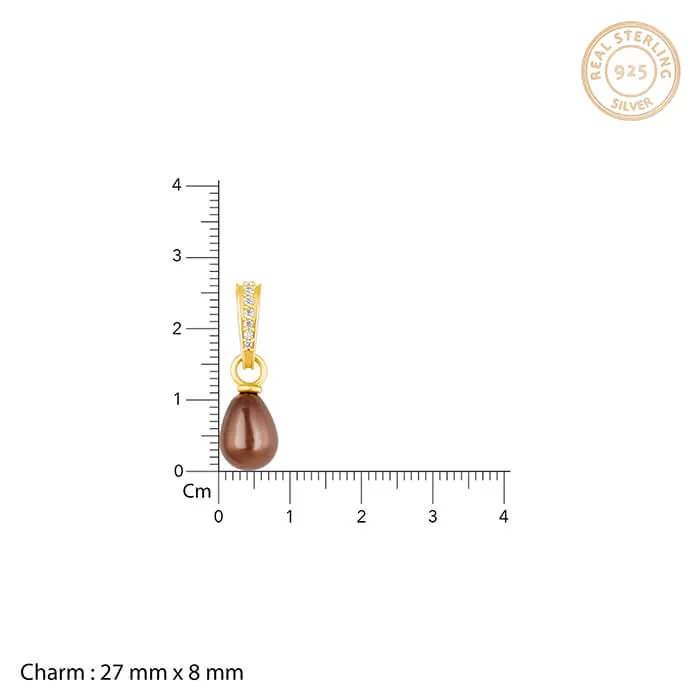 Golden Shining Drop Pendant with Link Chain