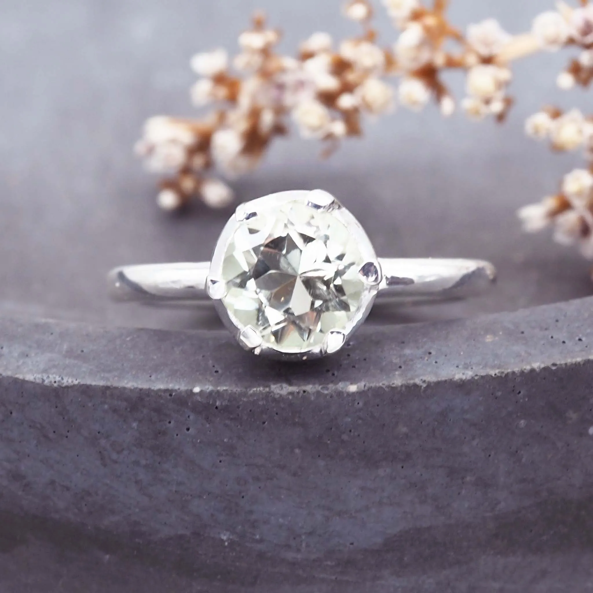 Green Amethyst Ring