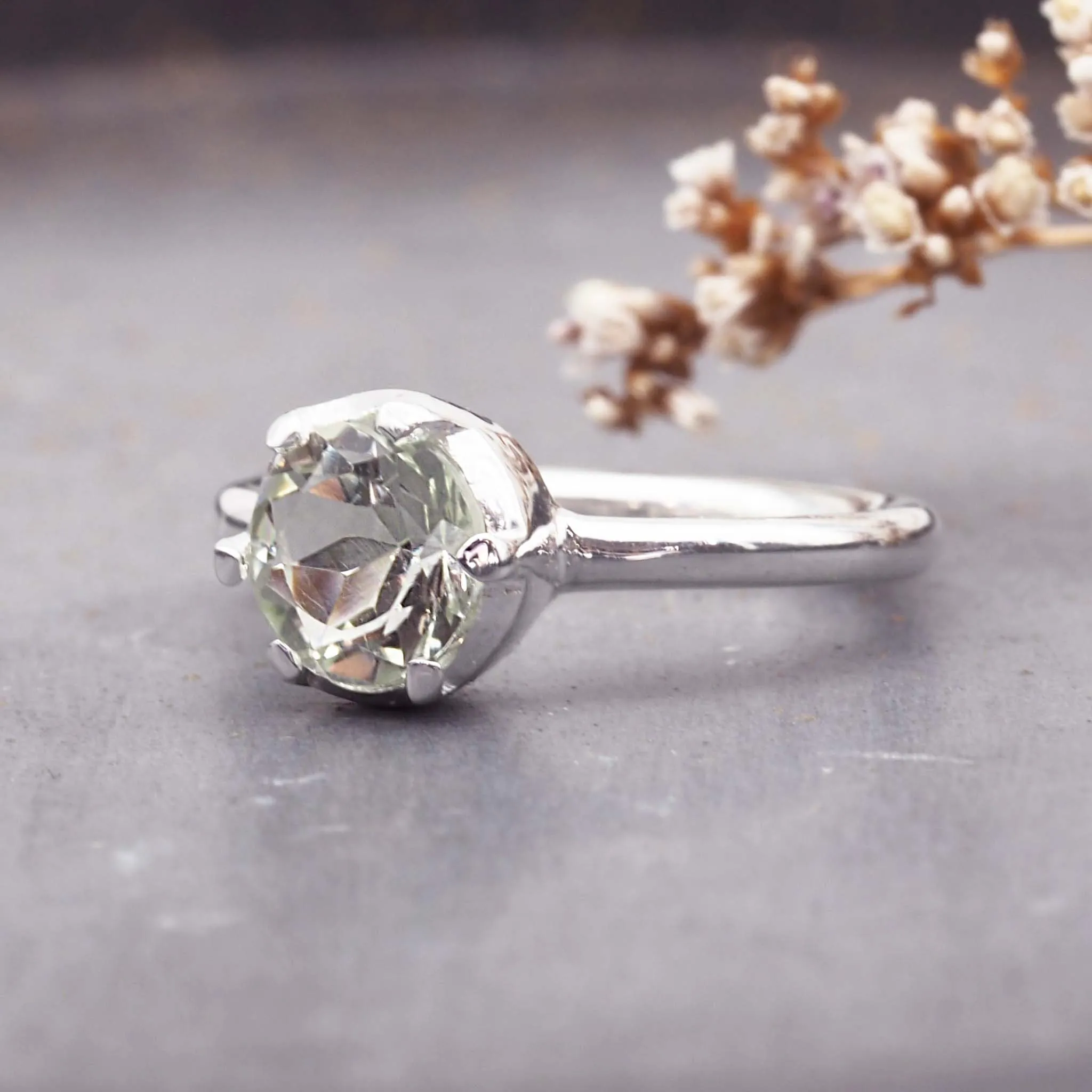 Green Amethyst Ring