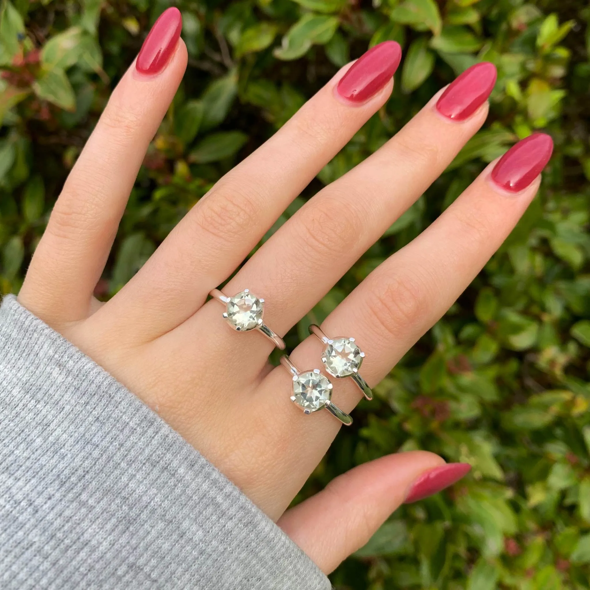 Green Amethyst Ring