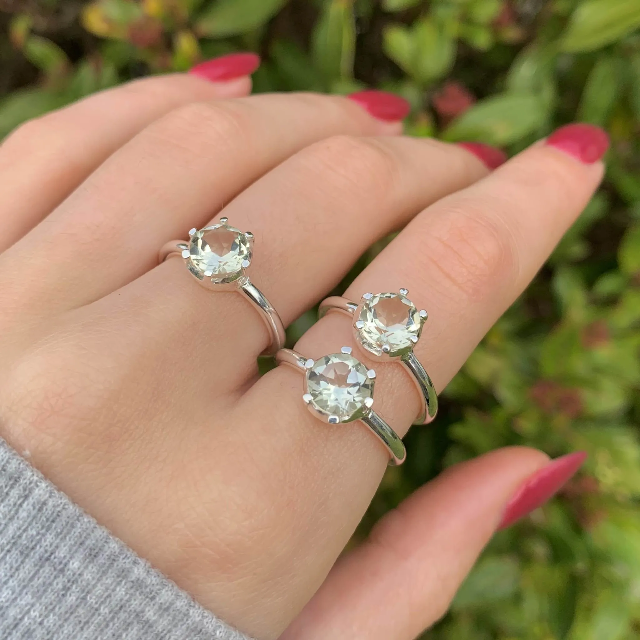 Green Amethyst Ring