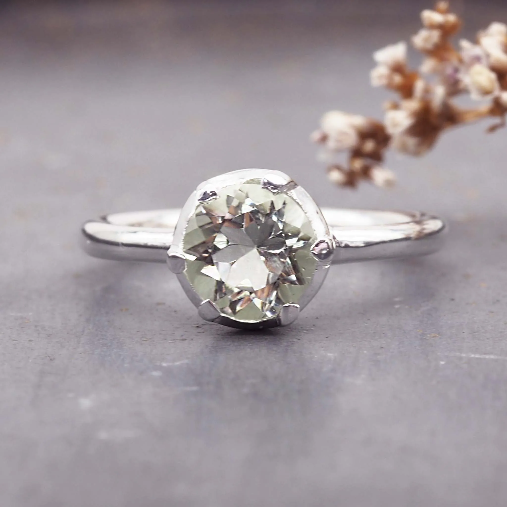 Green Amethyst Ring