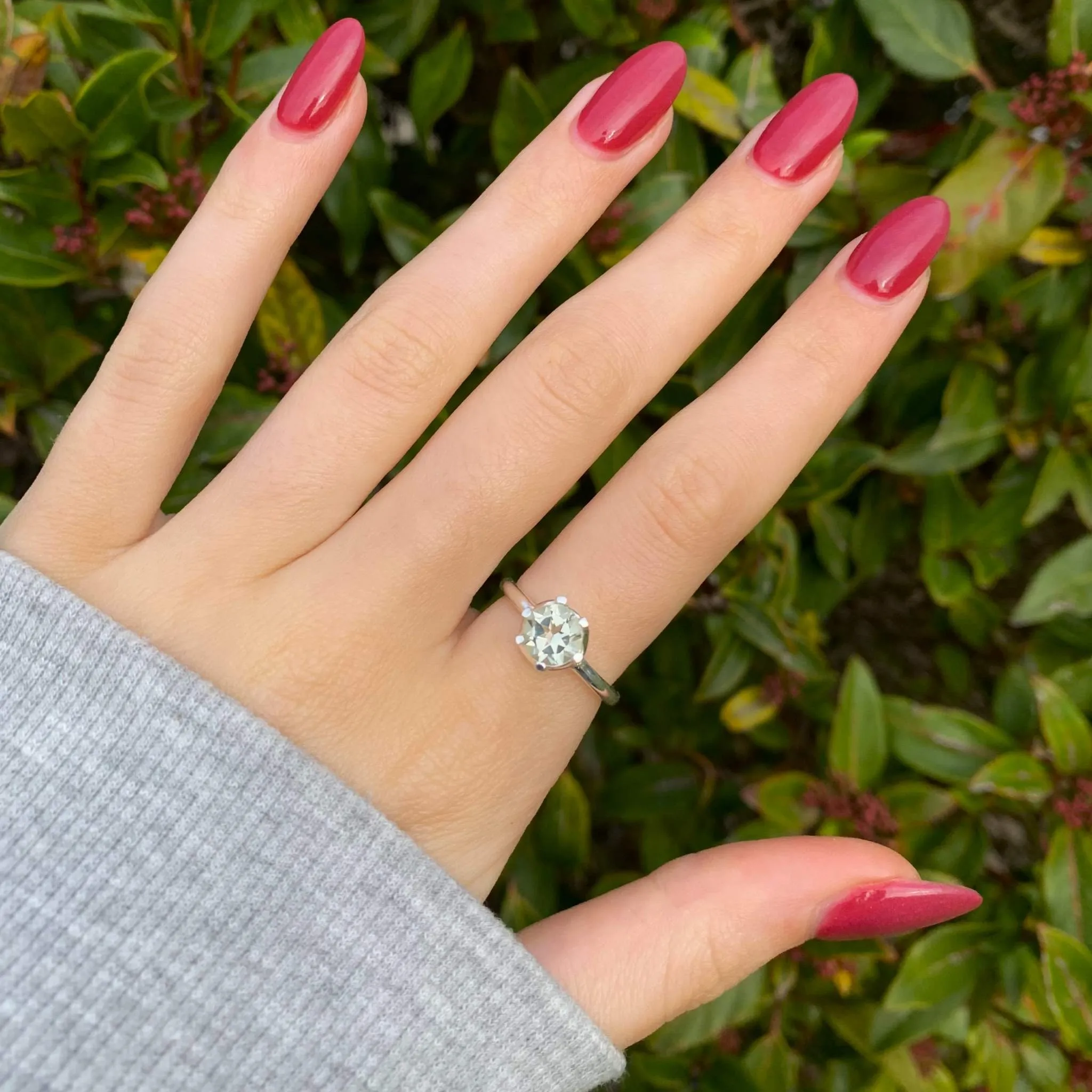 Green Amethyst Ring