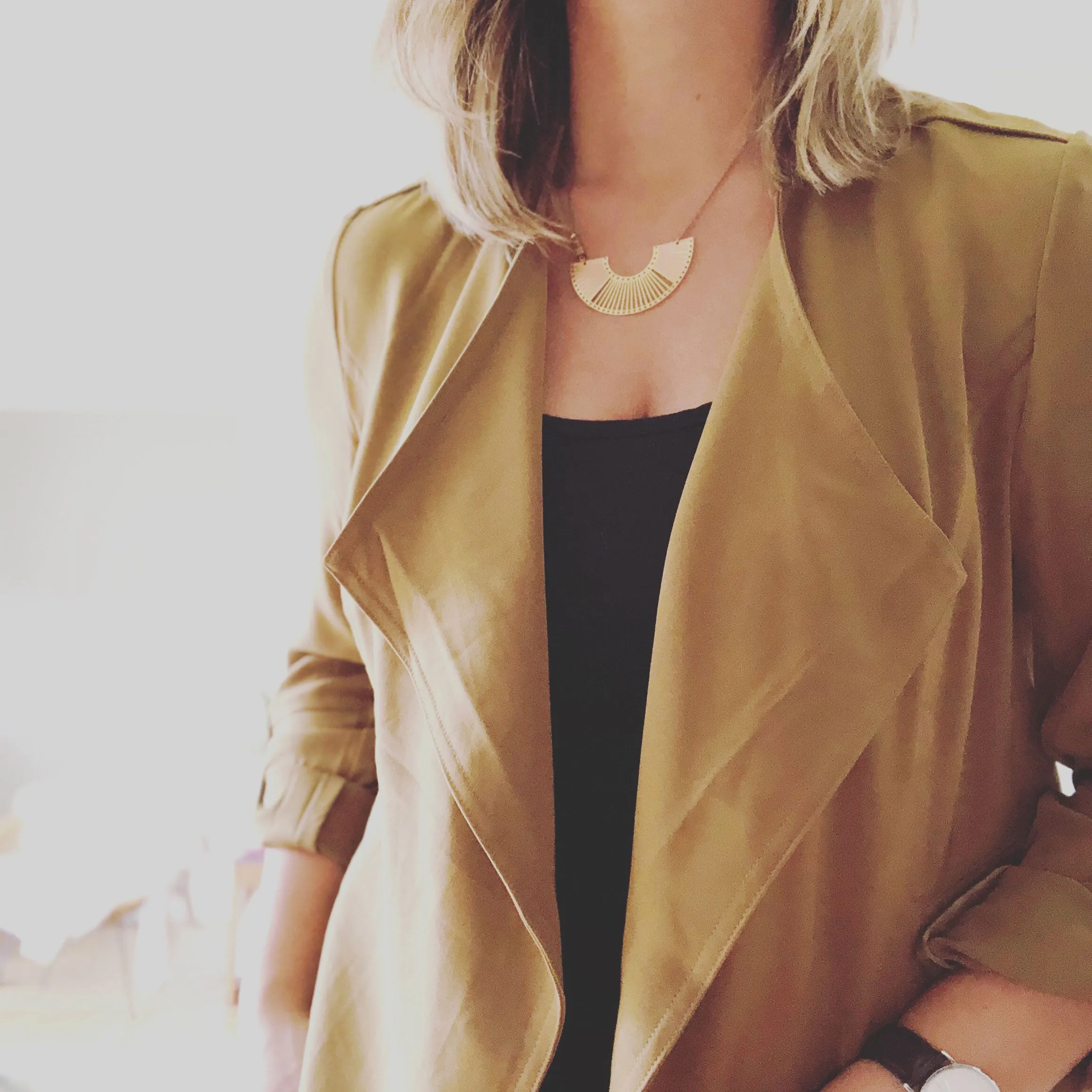 Half Circle Statement Necklace