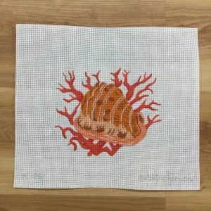 Helmet Shell with Coral Canvas