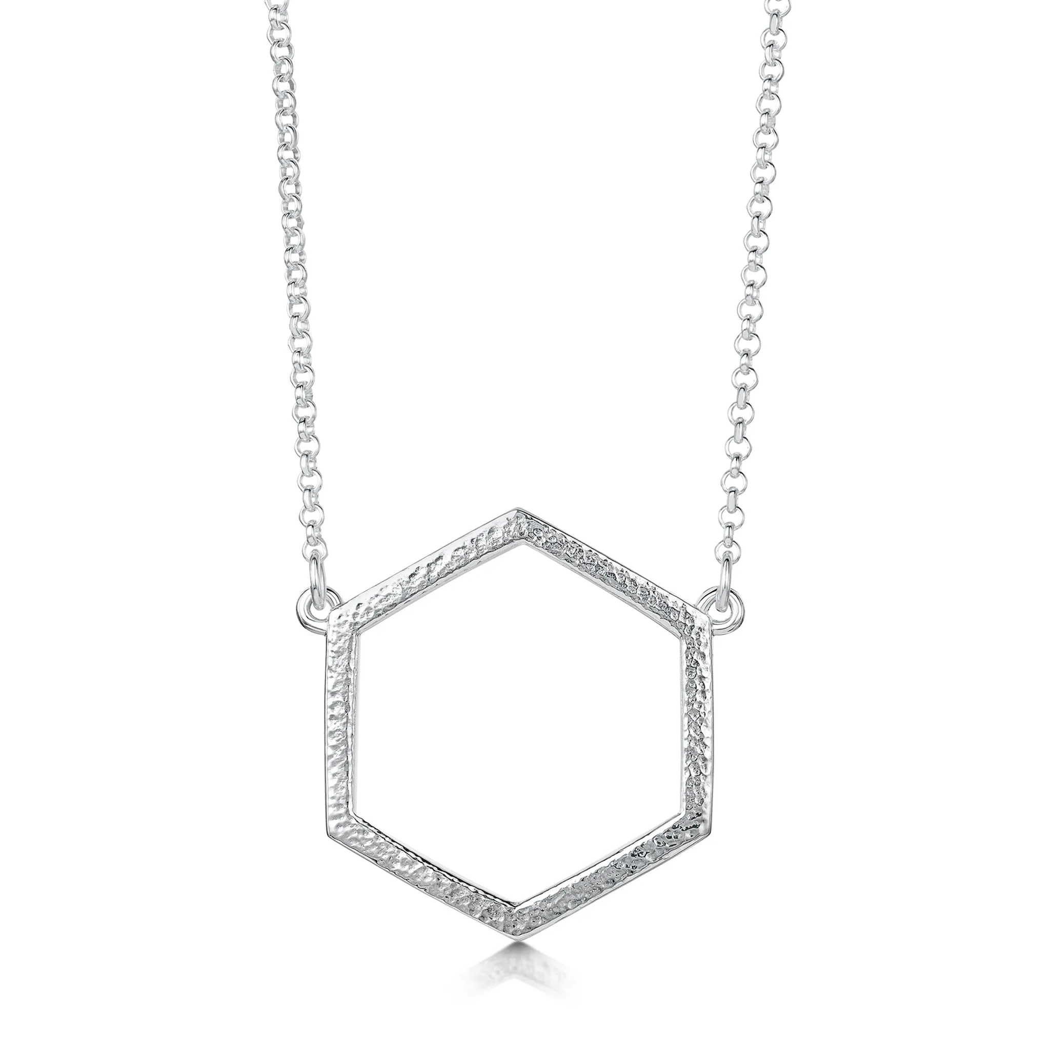 Honeycomb Dress Necklace in Sterling Silver