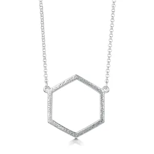Honeycomb Dress Necklace in Sterling Silver