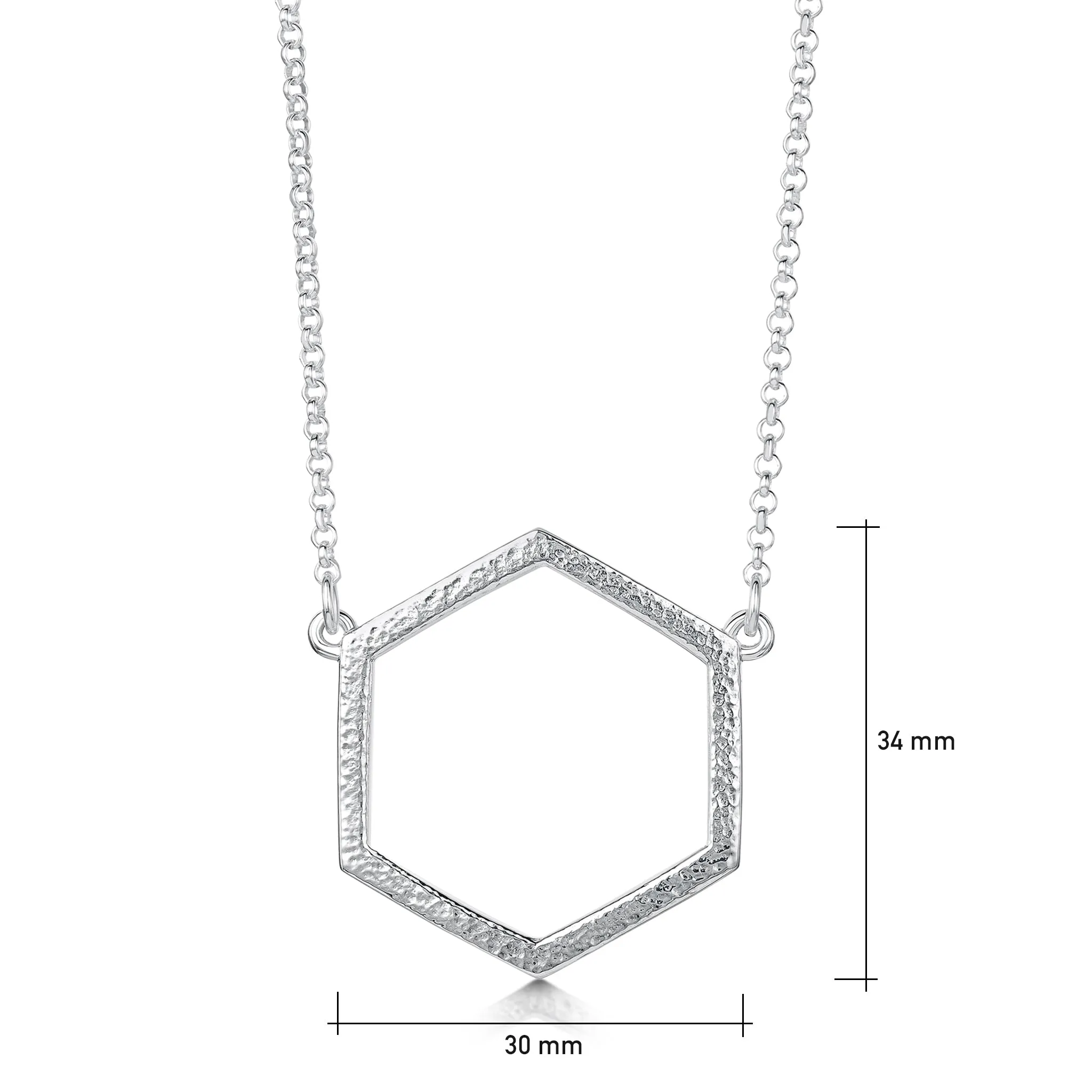 Honeycomb Dress Necklace in Sterling Silver