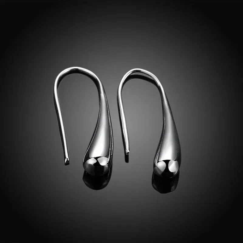 Hot Sale 925 Silver Earring Fashion Jewelry Teardrop/Water drop/Raindrop Dangle Earrings For Women Valentine Gifts