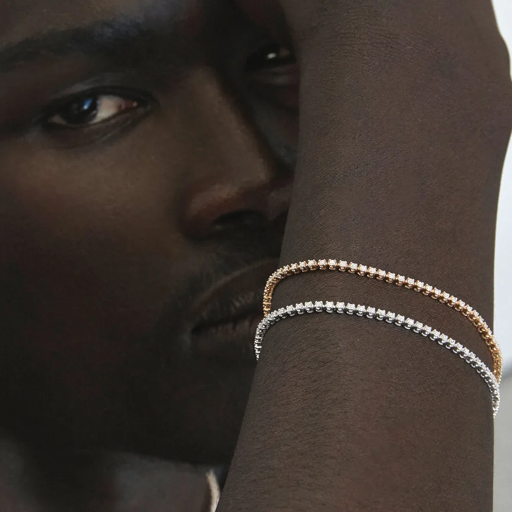 Laboratory-Grown Diamond Tennis Bracelet in 10k White Gold