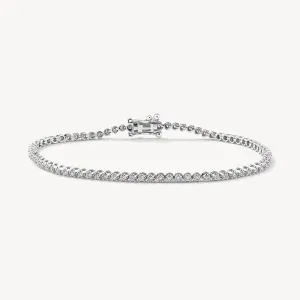 Laboratory-Grown Diamond Tennis Bracelet in 10k White Gold