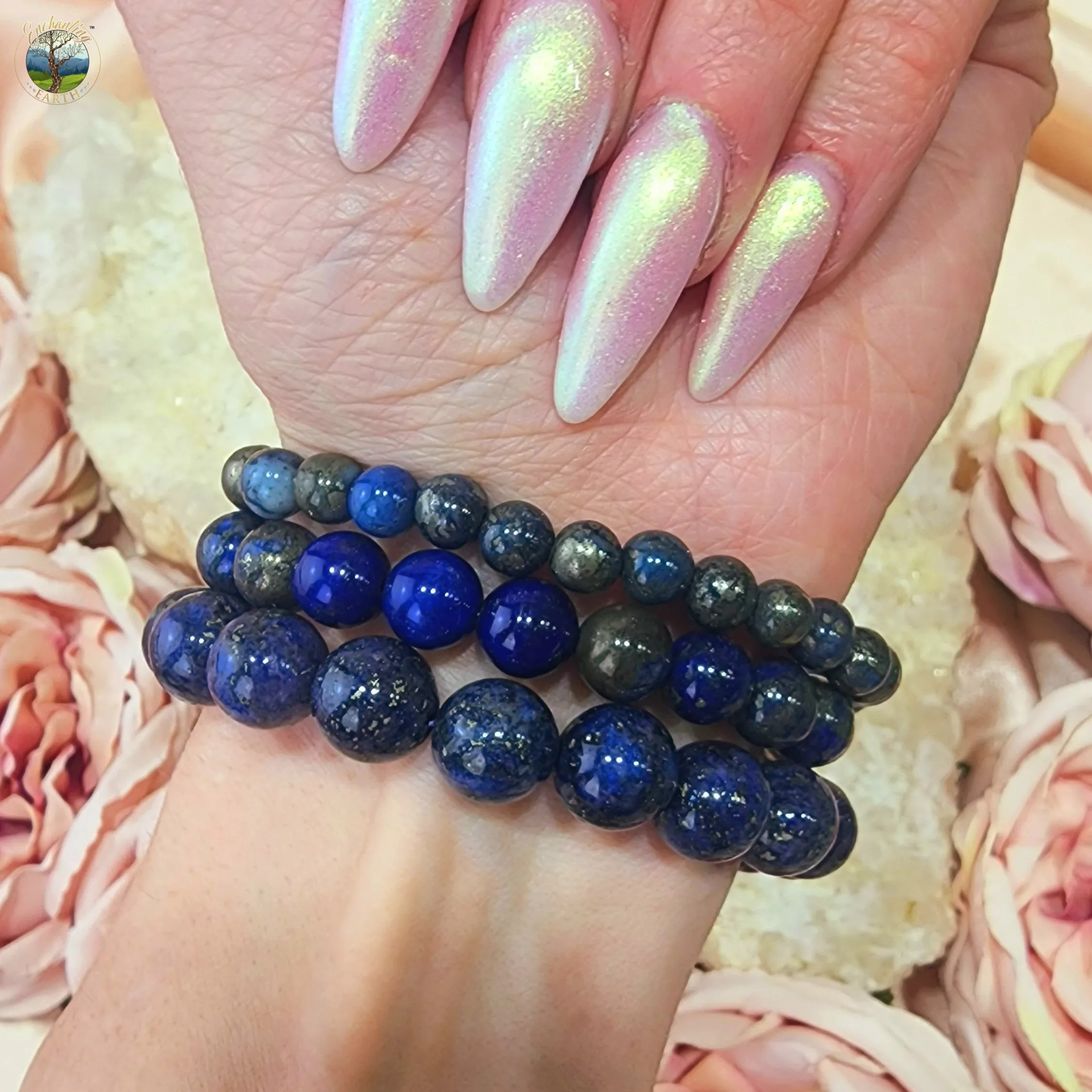 Lapis Lazuli Pyrite Bracelet (AAA Grade) for Confidence, Intuition and Power