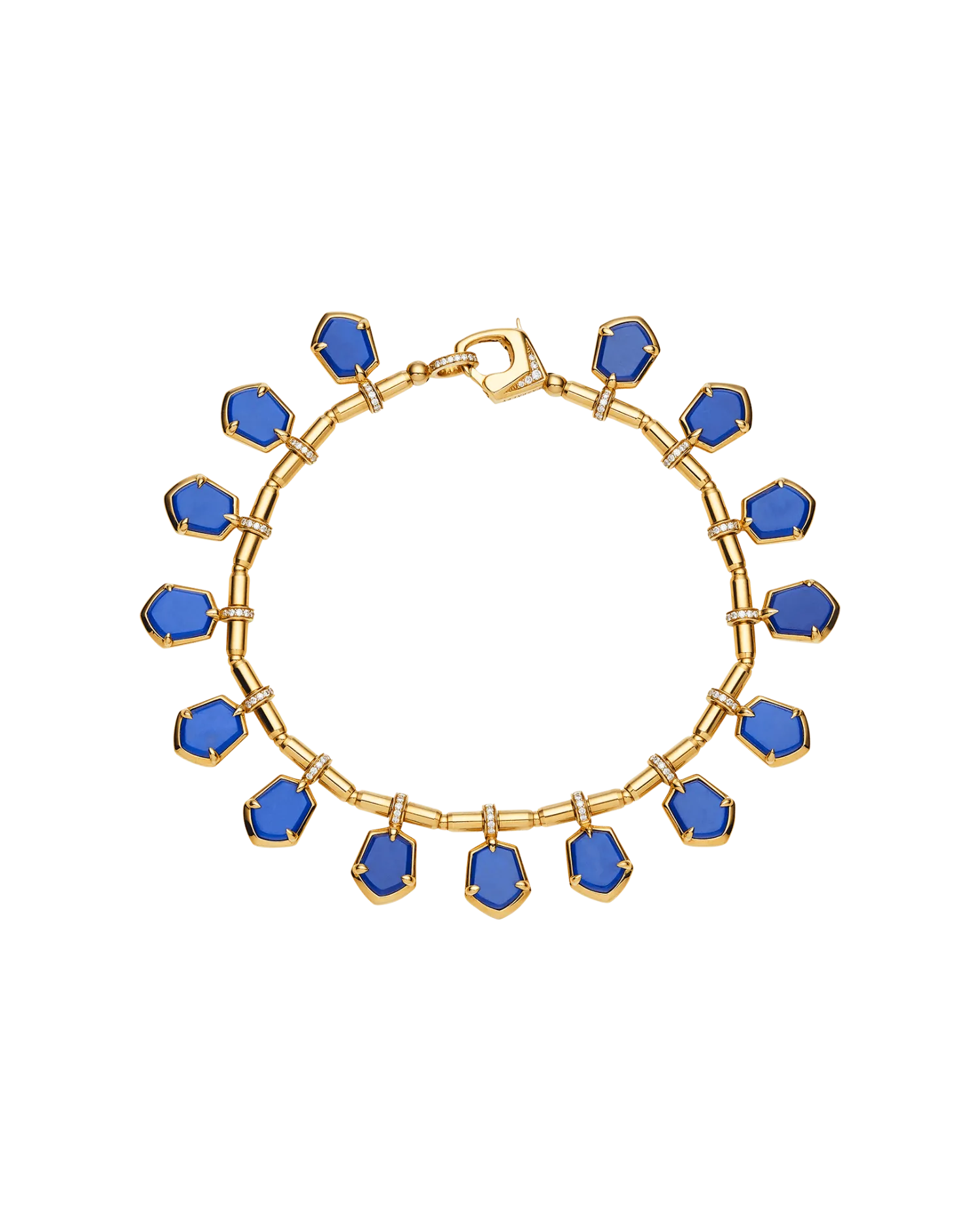 Lapis Megisti Bracelet | Mother of Pearl, Blue Lapis, and Yellow Gold
