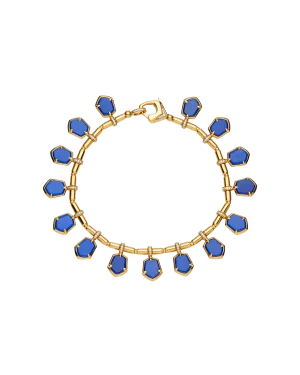 Lapis Megisti Bracelet | Mother of Pearl, Blue Lapis, and Yellow Gold