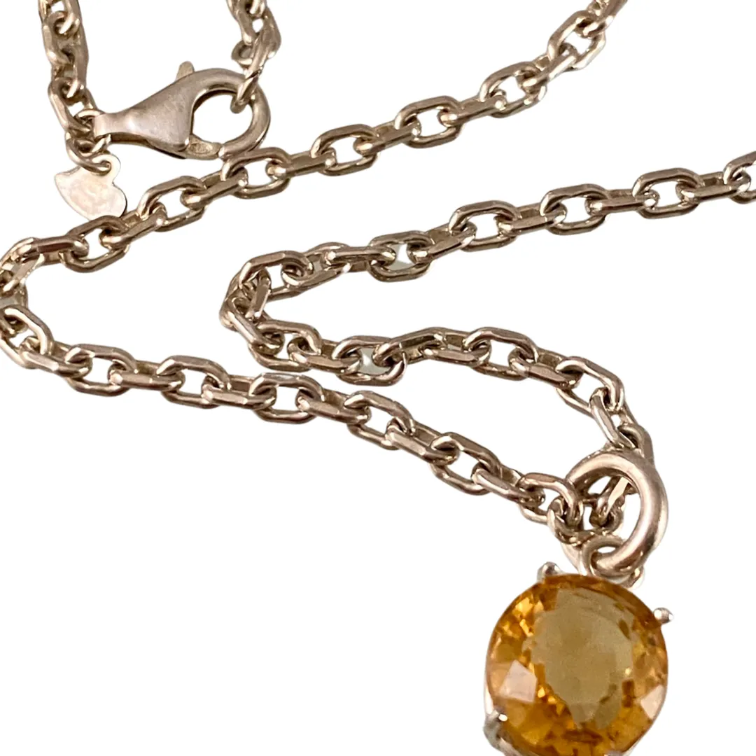 Large Shield Medallion & Citrine Necklace