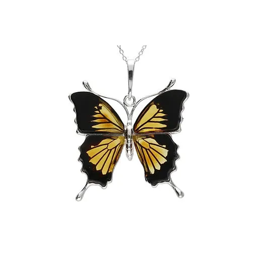 MILENA Amber Butterfly Necklace