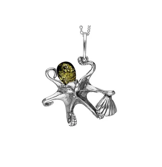 MILENA Baltic Amber Octopus Necklace