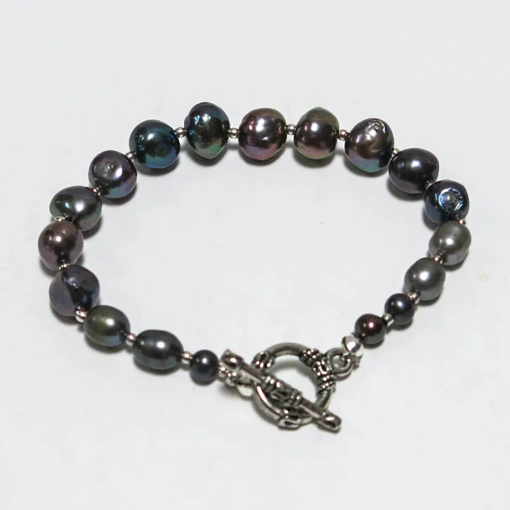 Mixed Dark Pearls Bracelet
