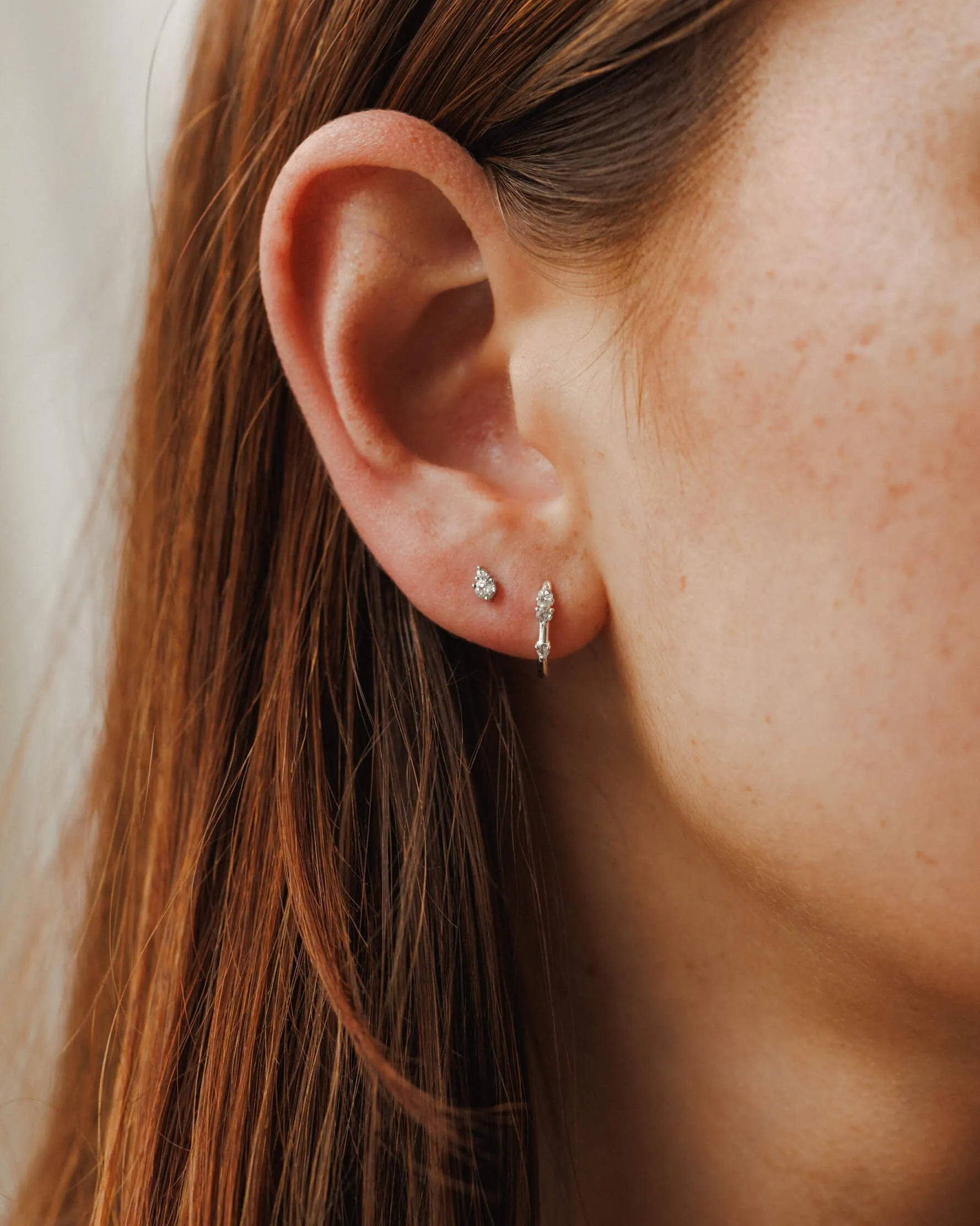Morningstar White Sapphire Studs