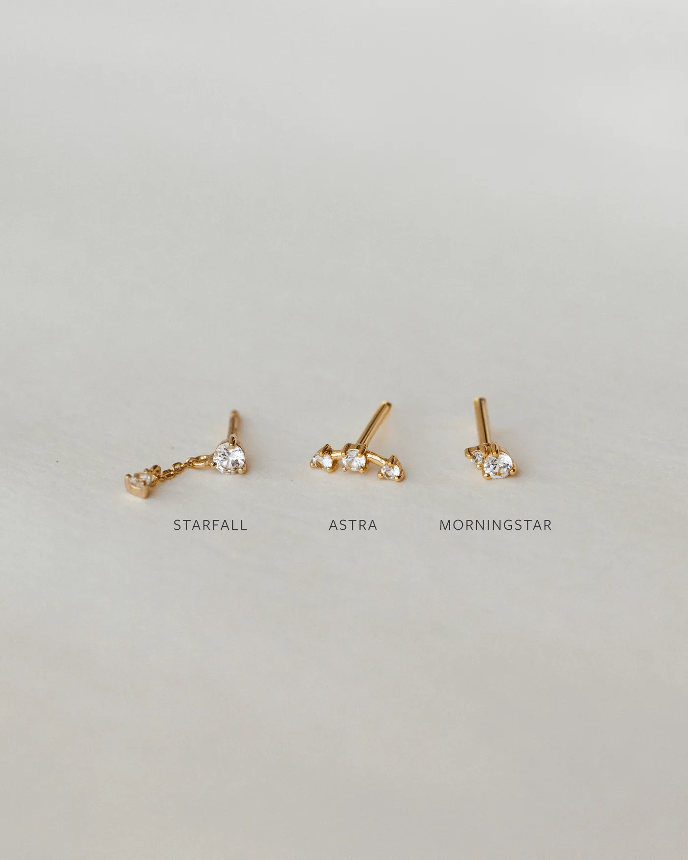 Morningstar White Sapphire Studs