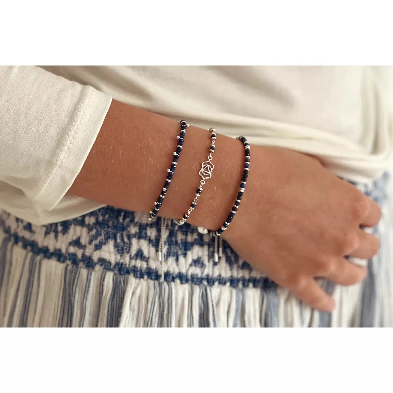 Mystical Lapis Lazuli Silver Bracelet