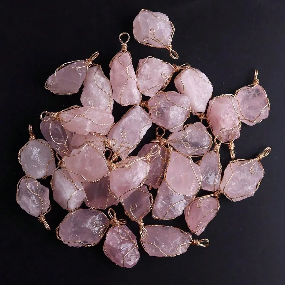 Natural Raw Stone Pendant Necklace