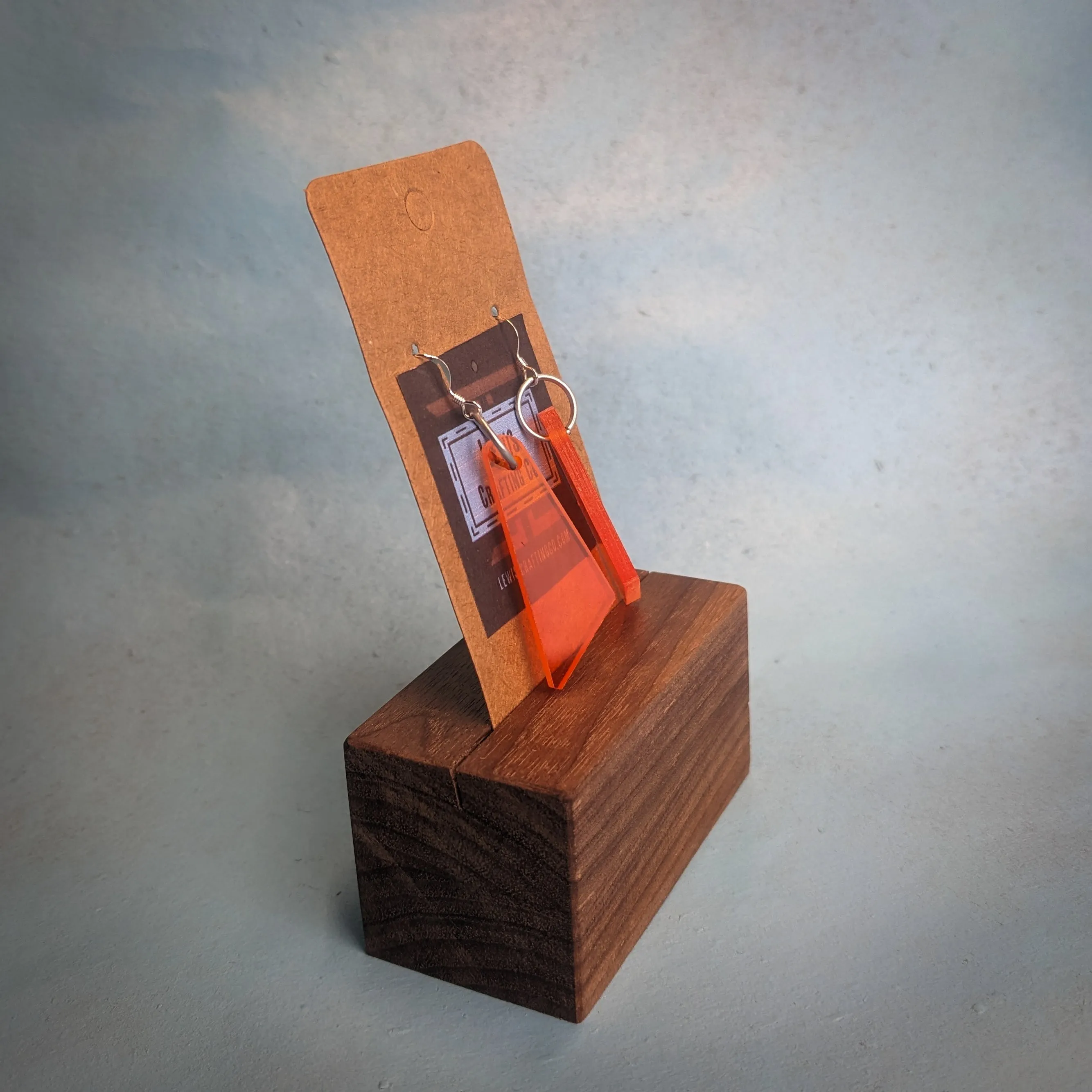 Orange Point Dangle Earrings
