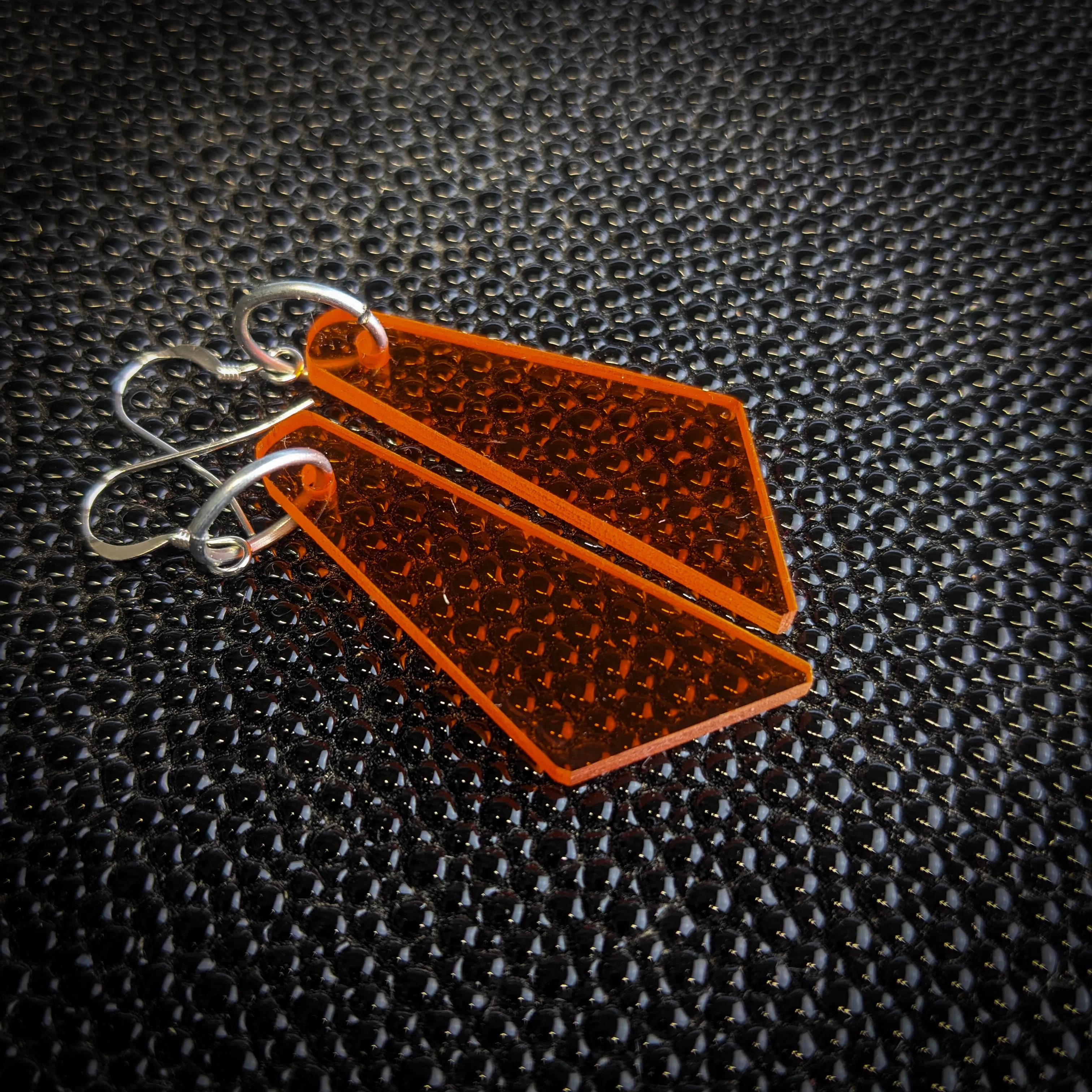 Orange Point Dangle Earrings