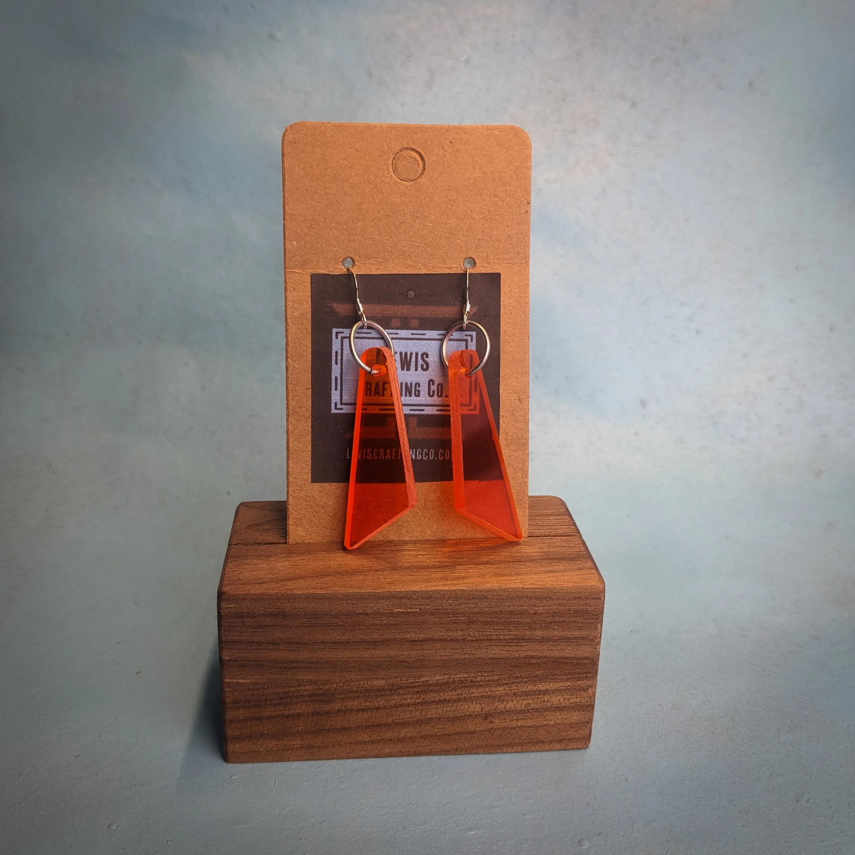 Orange Point Dangle Earrings
