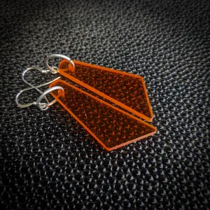 Orange Point Dangle Earrings