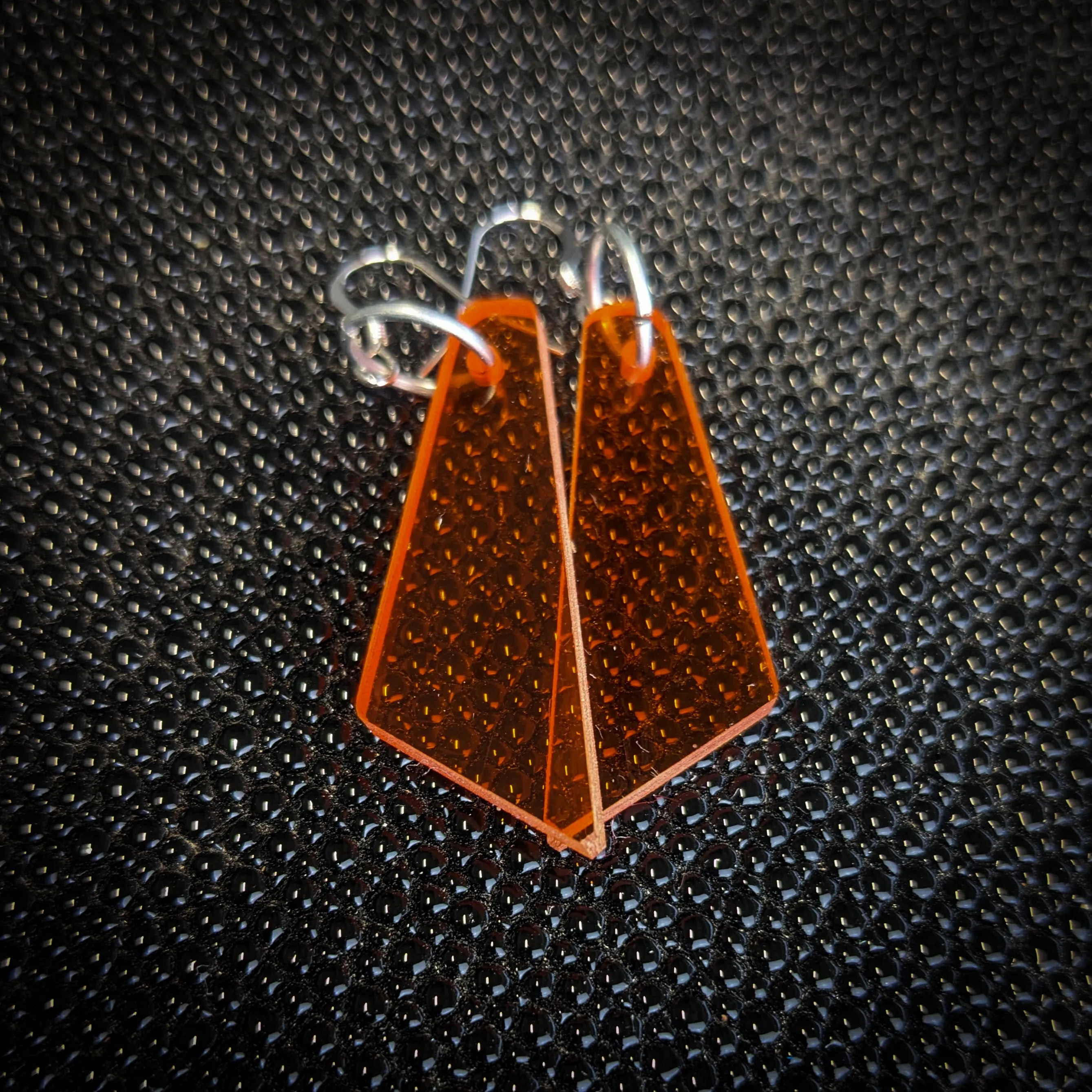 Orange Point Dangle Earrings