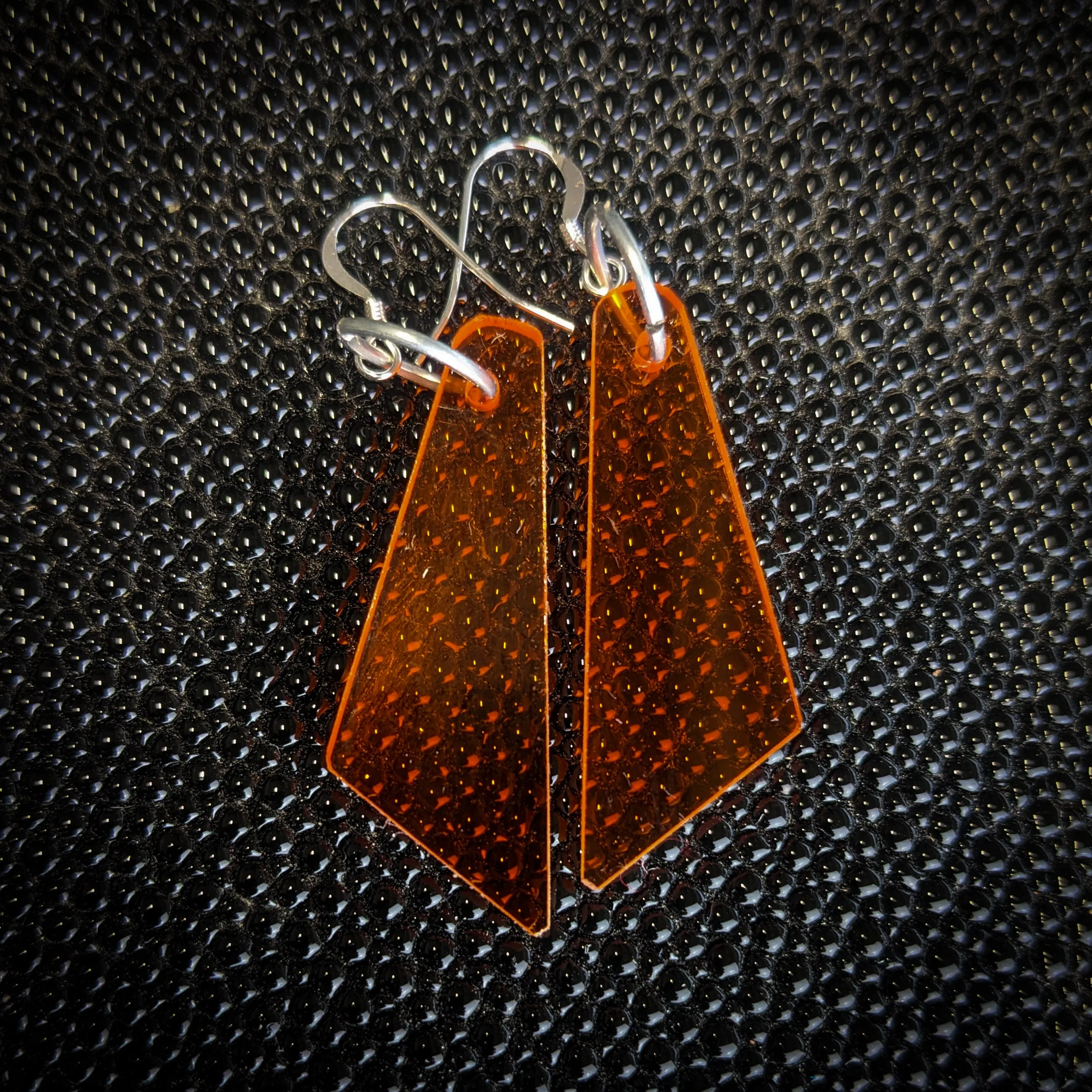 Orange Point Dangle Earrings