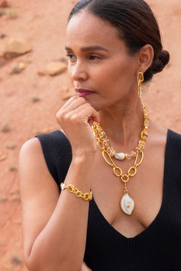 Pearl Cowrie Shell Necklace
