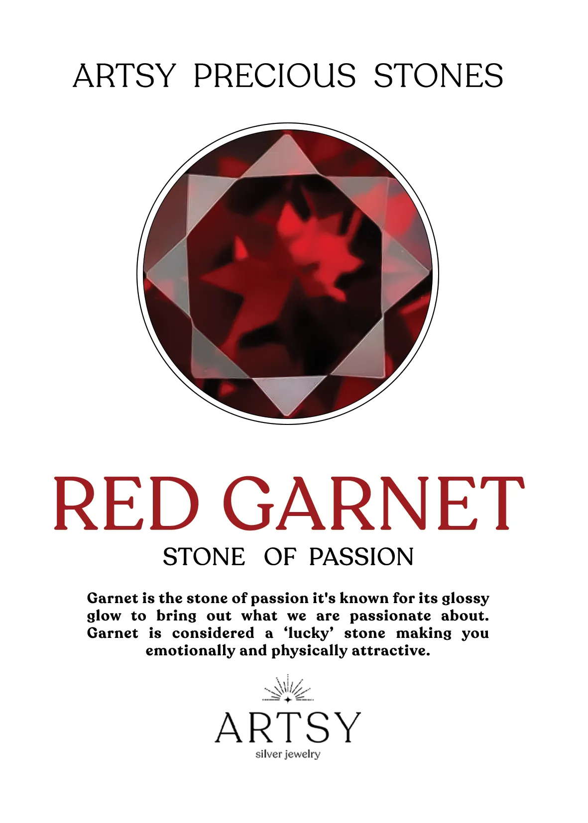 Red Garnet Oval Cut Ring