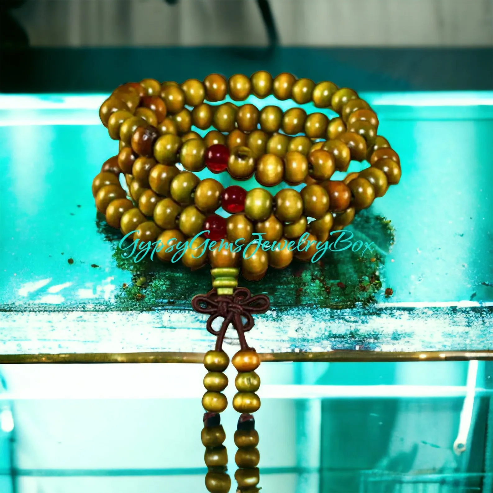 Sandalwood 108 Buddha Prayer Mala Stretch Natural Sandalwood Bead Bracelet