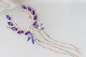 Sapphire Ear cuff earrings