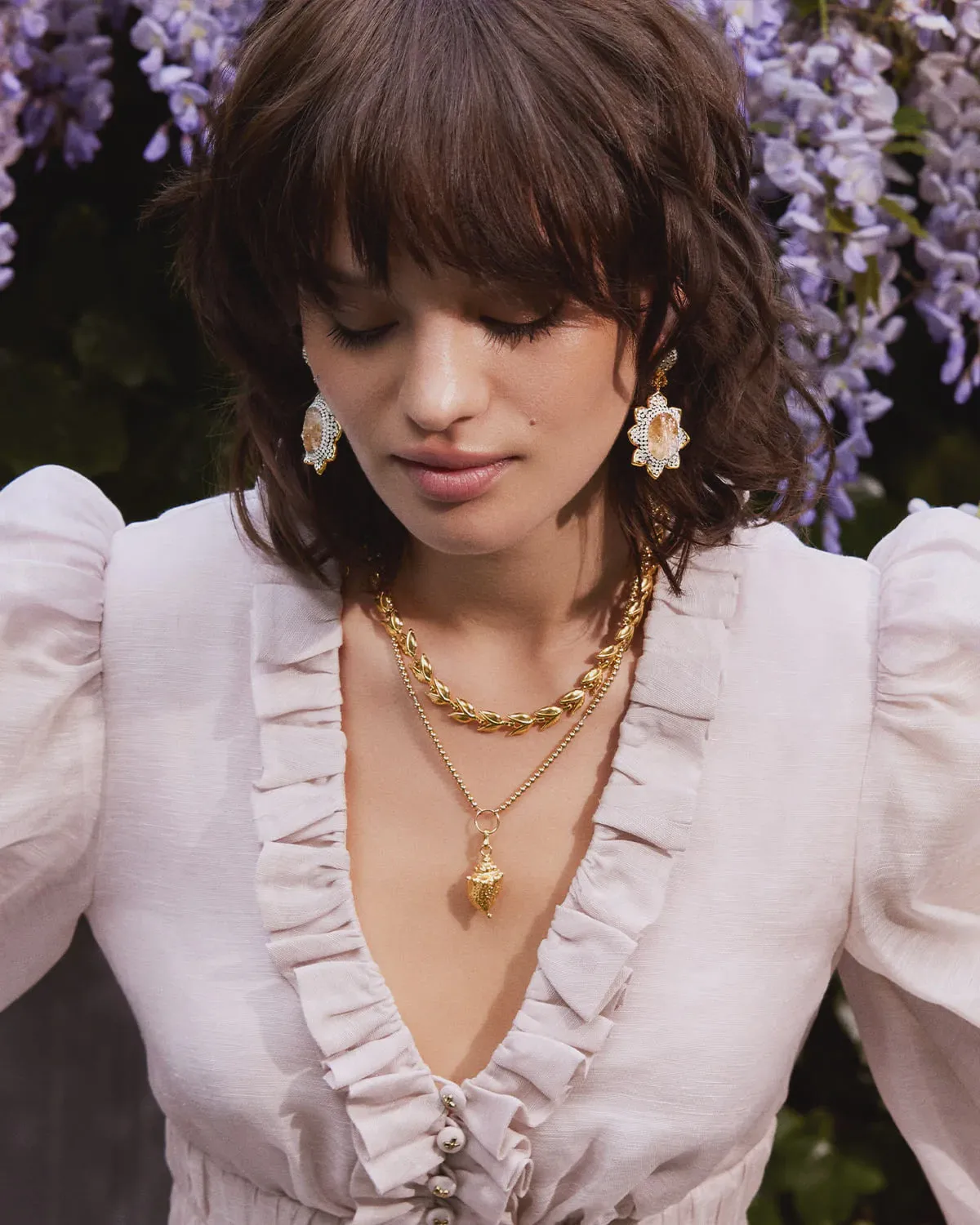 Soru Citrine Flower Earrings