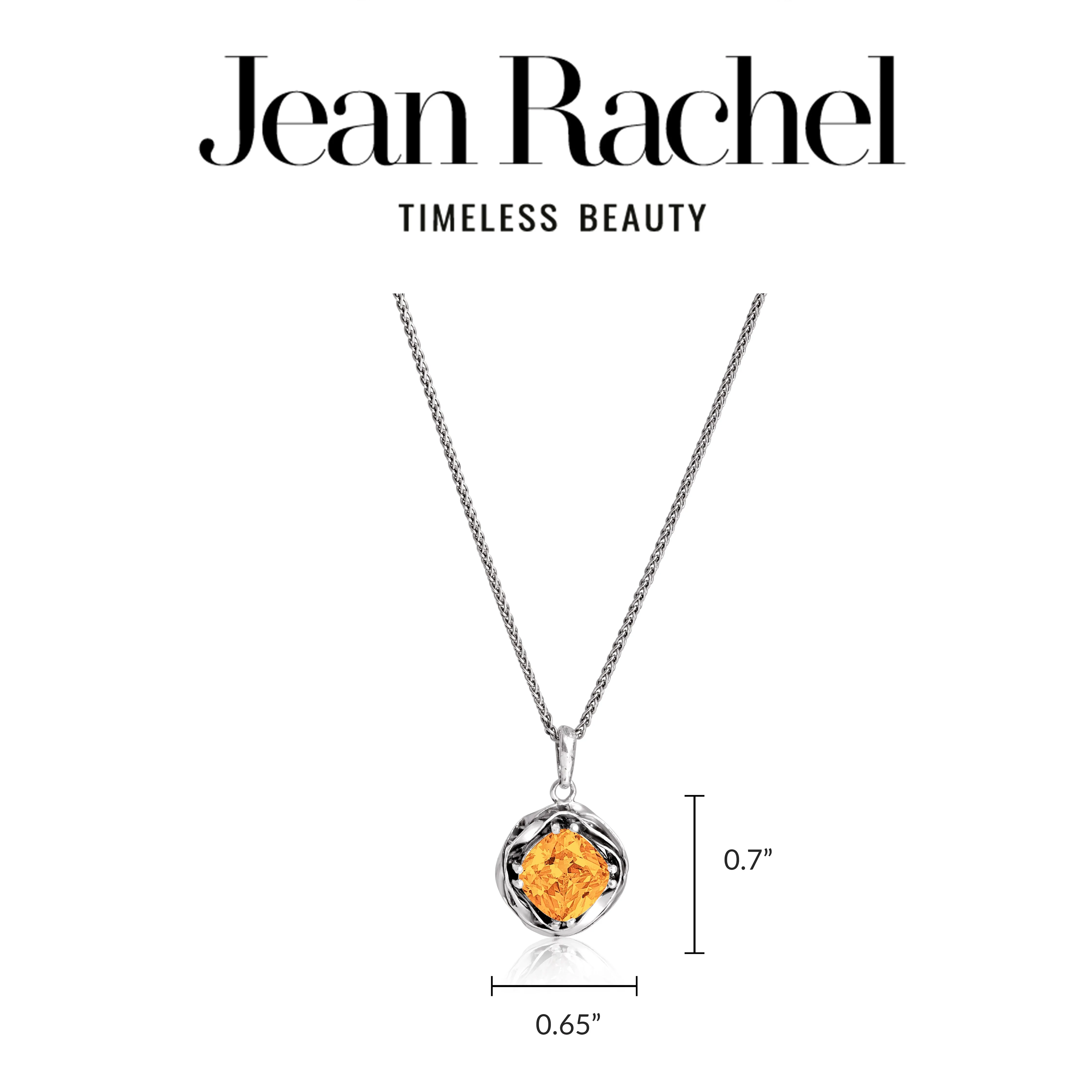 Statement Sterling Silver Citrine CZ Wrap Necklace