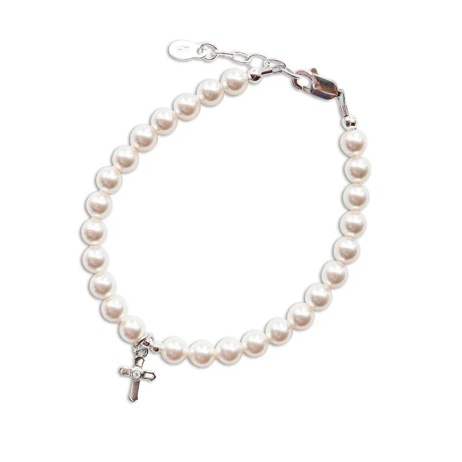 Sterling Silver First Communion Cross Bracelet