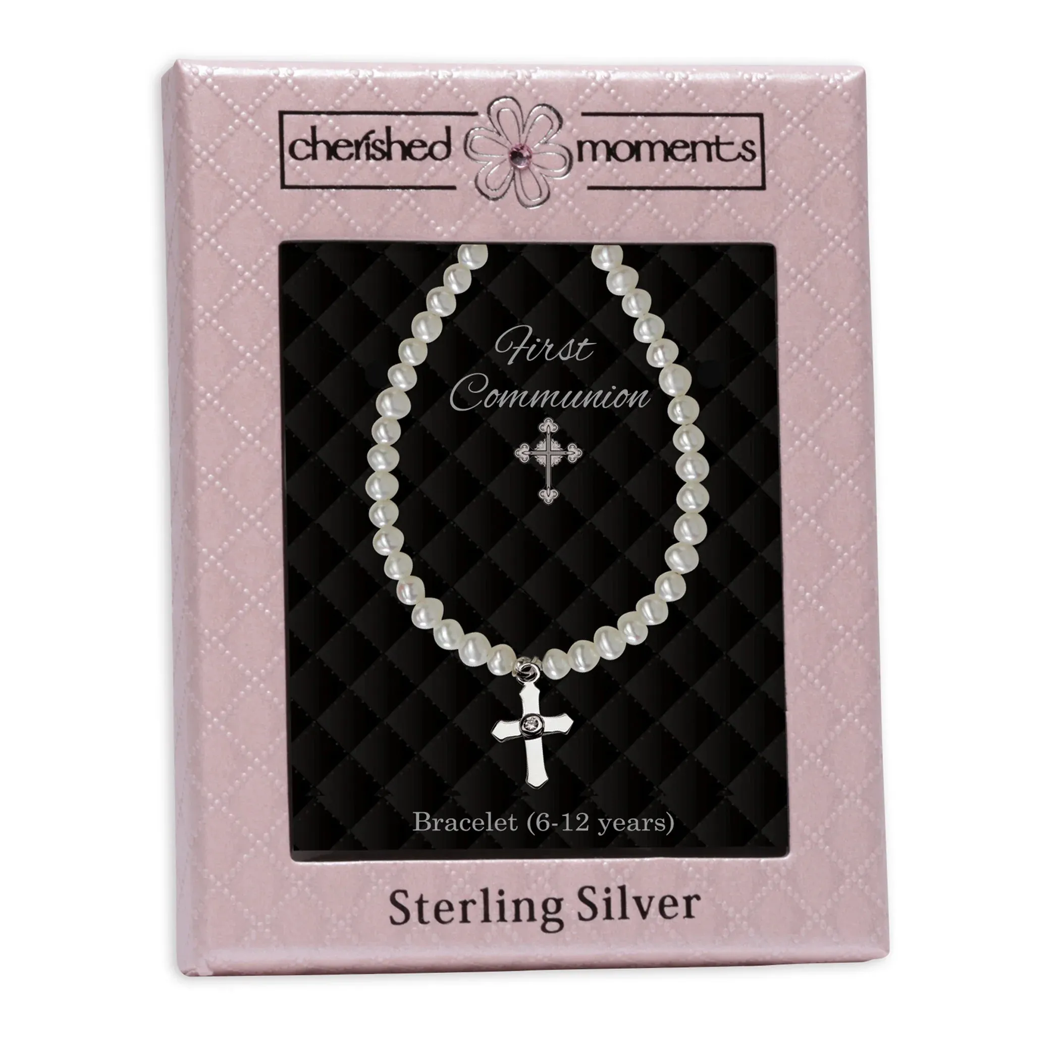 Sterling Silver First Communion Cross Bracelet