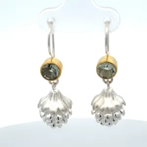 Sterling Silver Praseolite Earrings