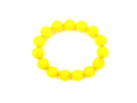 Synthetic Amber Wheat Bracelet 14Mm