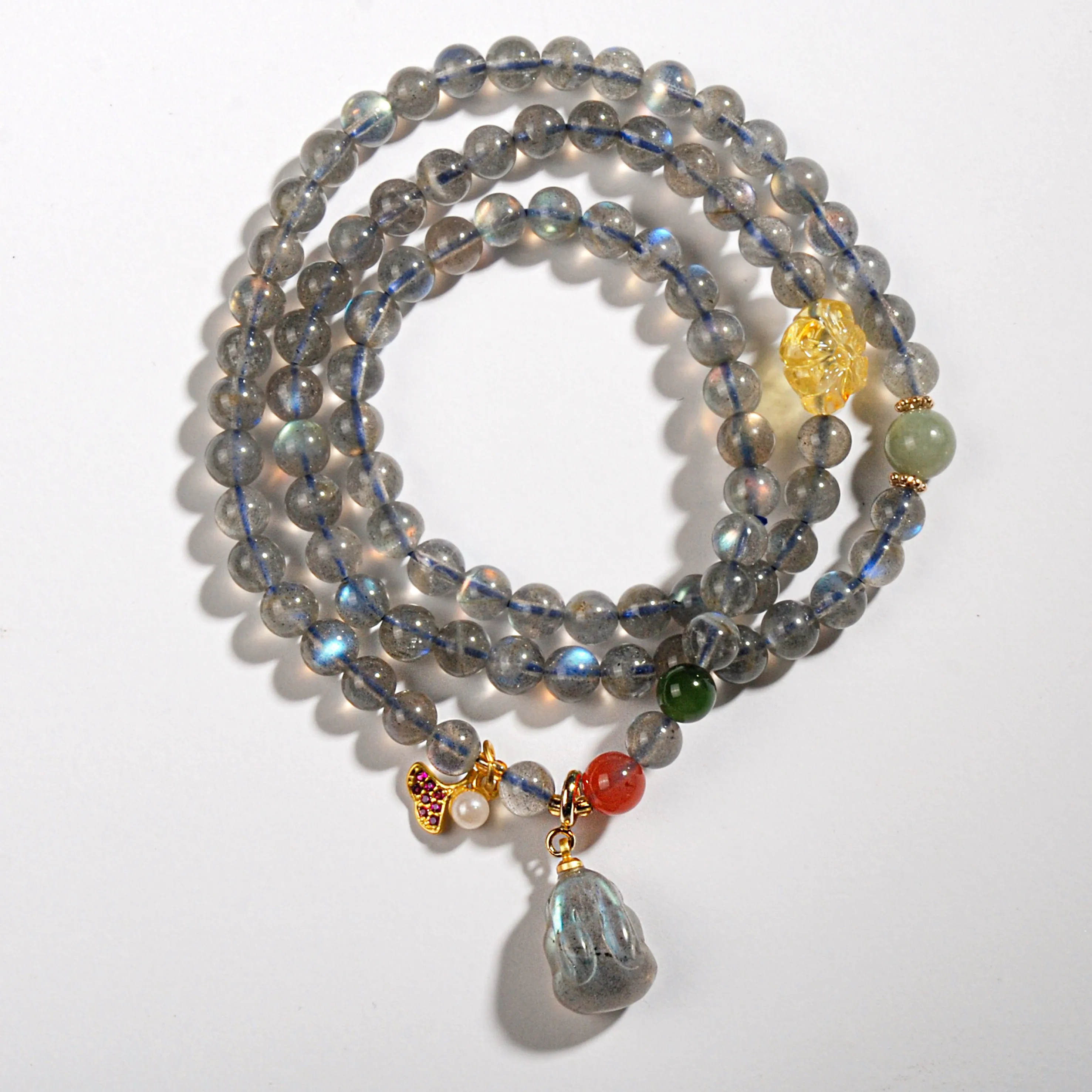 Three Circles Of Gray Moonlight  Pixiu Bracelet