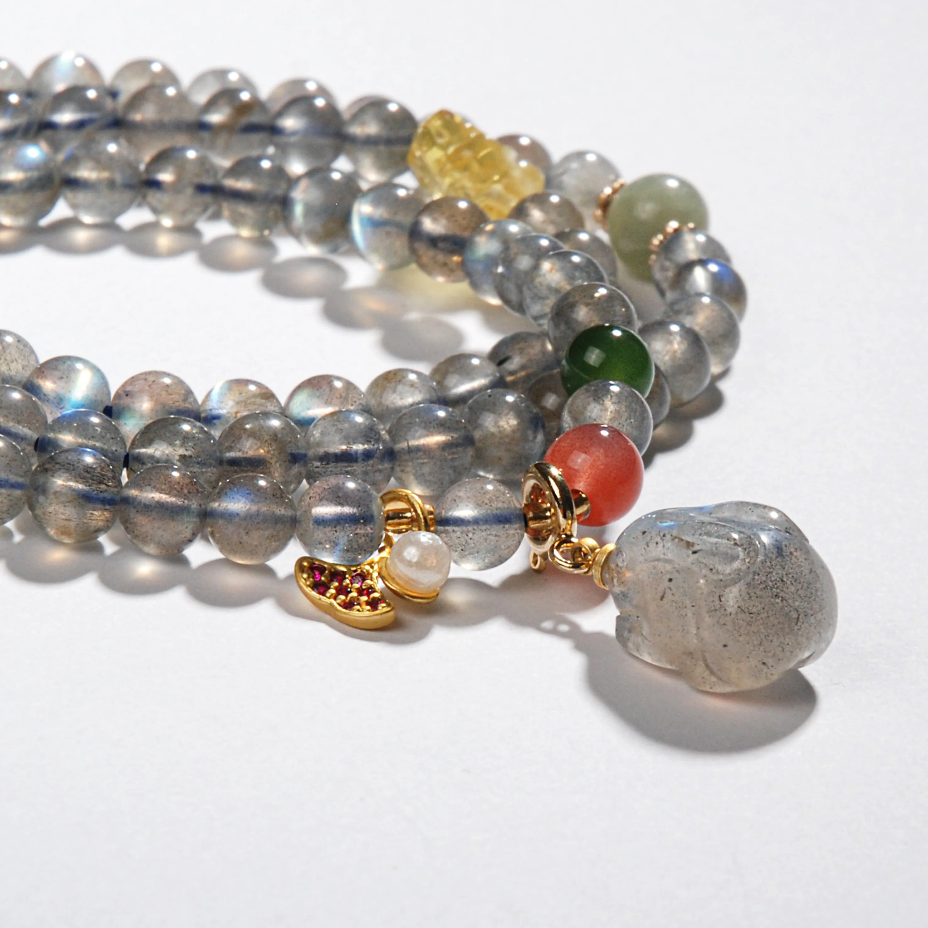 Three Circles Of Gray Moonlight  Pixiu Bracelet