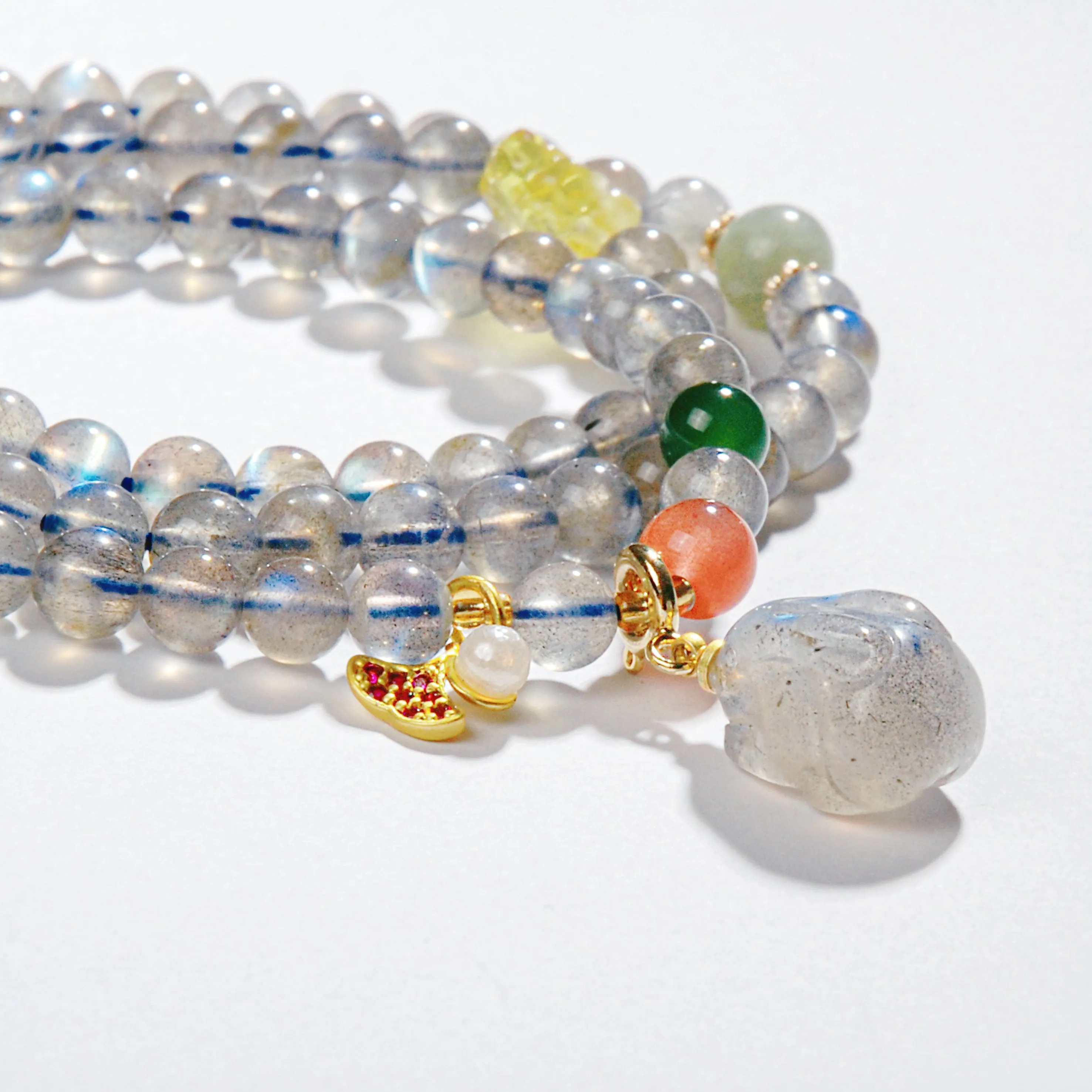 Three Circles Of Gray Moonlight  Pixiu Bracelet